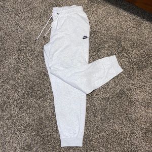 White Nike joggers size large in good condition